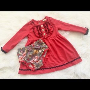 Girls Matilda Jane 6-12 month dress & bloomers